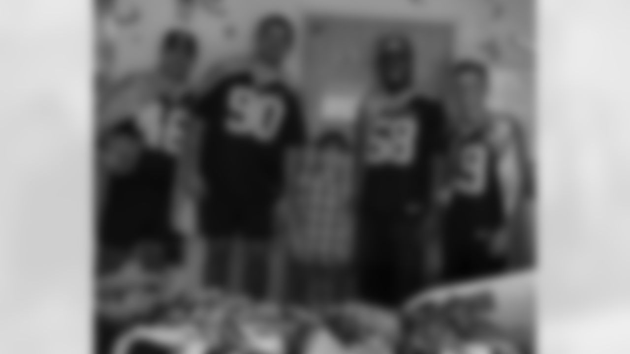 New Orleans Saints players Blake Grupe, Bryan Bresee, Anfernee Orji, and Adam Prentice dressed up as super heroes and brought the Halloween spirit to patients at Ochsner Medical Center on October 29, 2024 as part of the NFL's Crucial Catch month.