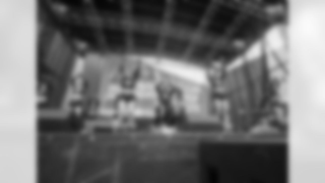 New Orleans Saints fans enjoyed the Week 16 entertainment in Champions Square ahead of the game against the New York Jets during the 2025 NFL season on Dec. 21, 2025.