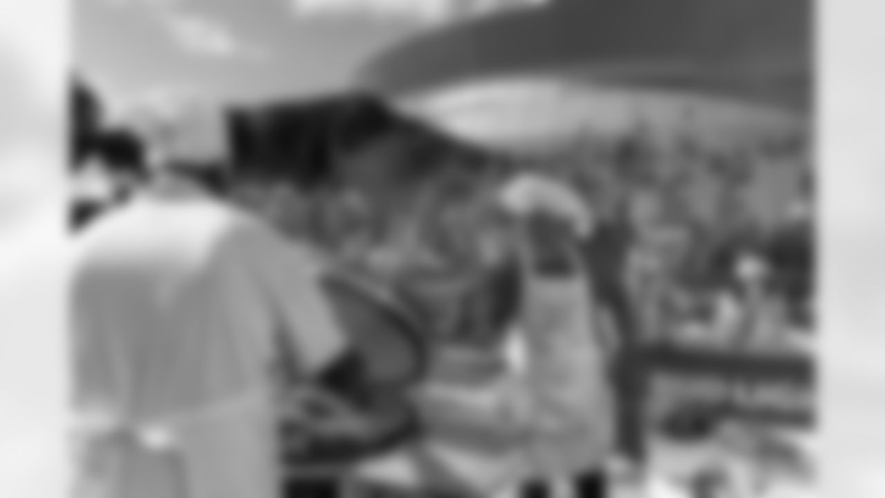 New Orleans Saints fans enjoyed the Week 8 entertainment in Champions Square ahead of the game against the Tampa Bay Buccaneers during the 2025 NFL season on Oct. 26, 2025.