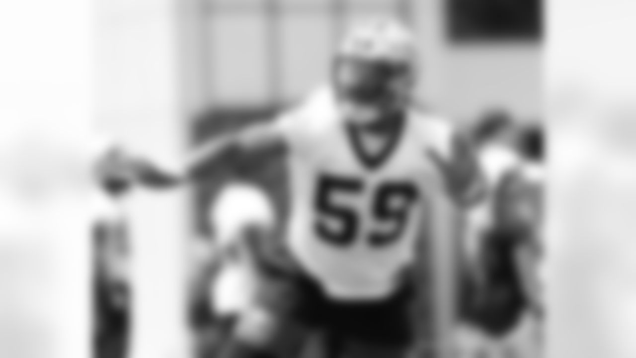New Orleans Saints players participate in Day 2 of 2025 Saints Minicamp at the Ochsner Sports Performance Center on Wednesday, June 11, 2025.