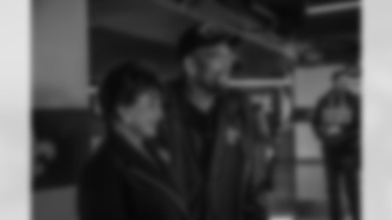 New Orleans Saints Owner Gayle Benson and recent Saints Hall of Fame inductee Tracy Porter greeted season ticket holders as their names were added to the 50th Season Ticket Holder monument prior to the Saints game on Sunday, Dec. 14, 2025.