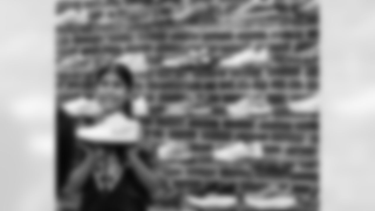 New Orleans Saints defensive end Cameron Jordan gifted dozens of local youth with a pair of sneakers of their choice at Sneaker Politics in the French Quarter on Monday, December 22, 2025.