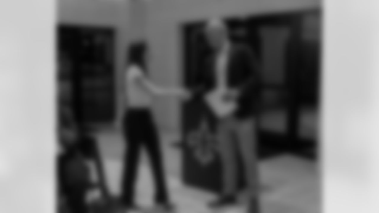 The New Orleans Saints hosted the annual Enterprise Scholar Athlete Banquet at the Ochsner Sports Performance Center on Tuesday, February 24, 2025. New Orleans Saints center Will Clapp served as guest speakers at the event.