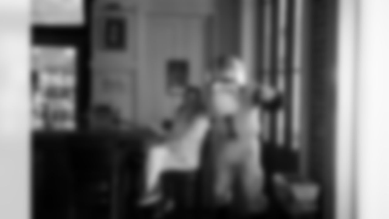 The New Orleans Saints hosted a watch party presented by Sire Spirits for their game against the Carolina Panthers on Nov. 9, 2025 at The Channel in New Orleans, Louisiana. Sir Saint and members of the Saints Cheer Krewe were in attendance and interacting with fans during the event.