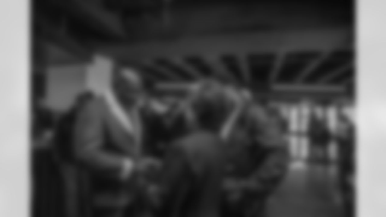 New Orleans Saints Owner Gayle Benson and recent Saints Hall of Fame inductee Tracy Porter greeted season ticket holders as their names were added to the 50th Season Ticket Holder monument prior to the Saints game on Sunday, Dec. 14, 2025.