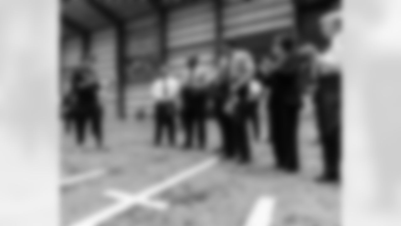 New Orleans Saints owner Gayle Benson honored four NOPD heroes during Saturday's walkthrough practice on January 3, 2026. Mrs. Benson, head coach Kellen Moore, and Saints players honored their response, service, and sacrifice during the Jan. 1 attacks on Bourbon Street.