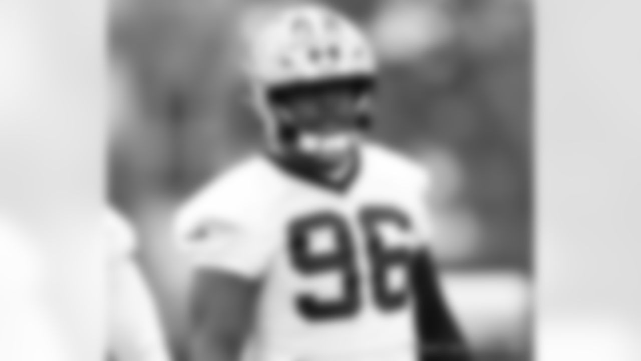 New Orleans Saints players participate in Day 1 of 2025 Saints Minicamp at the Ochsner Sports Performance Center on Tuesday, June 10, 2025.