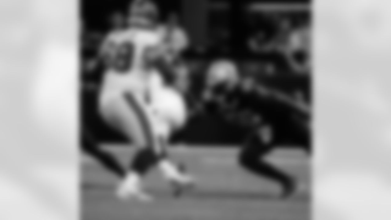 LB Demario Davis (56) in action during the New Orleans Saints game against the Tampa Bay Buccaneers for Week 8 of the 2025 NFL season on Oct. 26, 2025 at the Caesars Superdome.