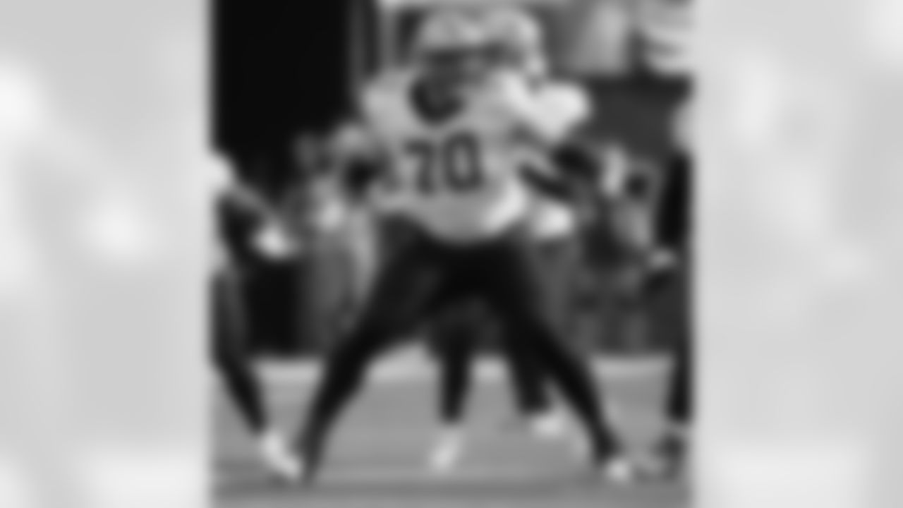 Check out the 20 best photos of the New Orleans offense in their game against the Los Angeles Rams for Week 9 of the 2025 NFL season on Nov. 2, 2025 at the SoFi Stadium.