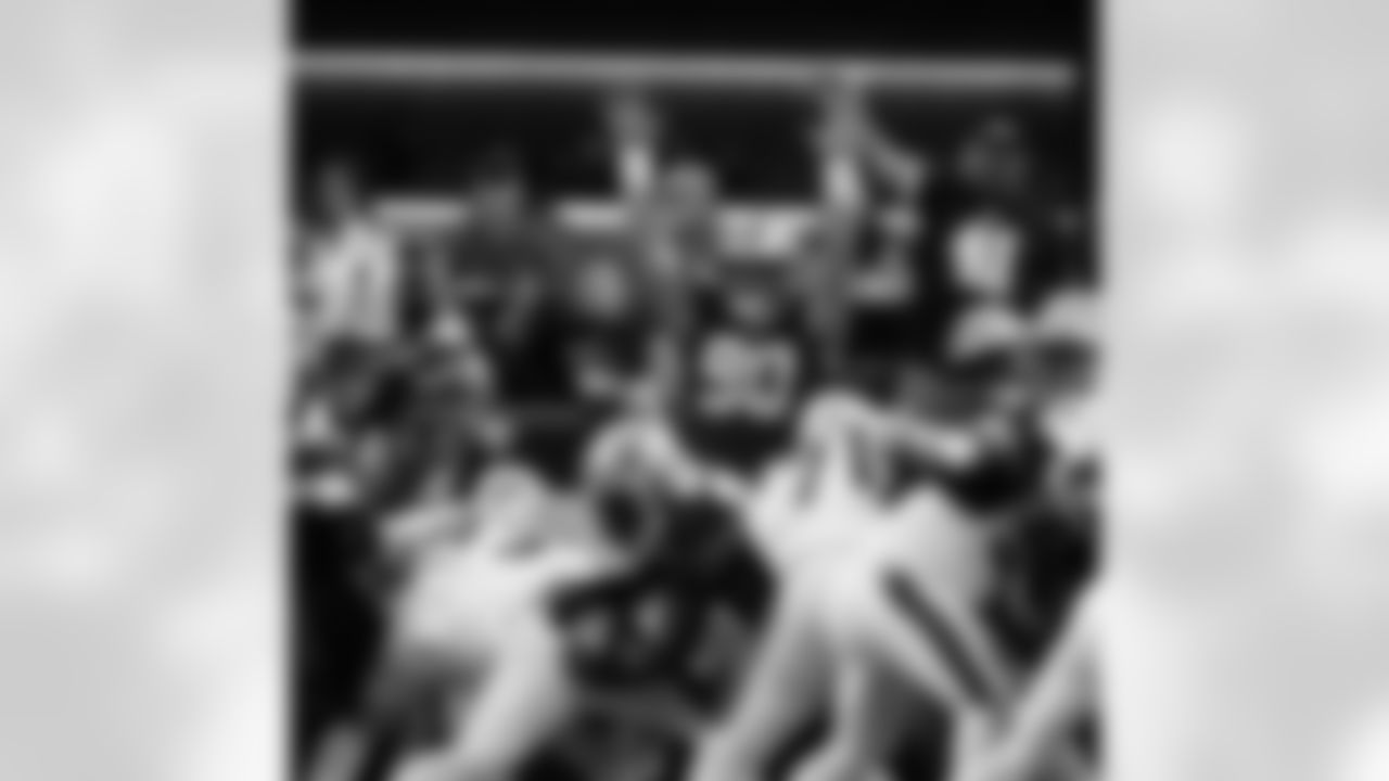 DT Bryan Bresee (90) assists on special teams for field goal protection during the New Orleans Saints game against the New England Patriots for Week 6 of the 2025 NFL season on October 12, 2025 at Caesars Superdome.