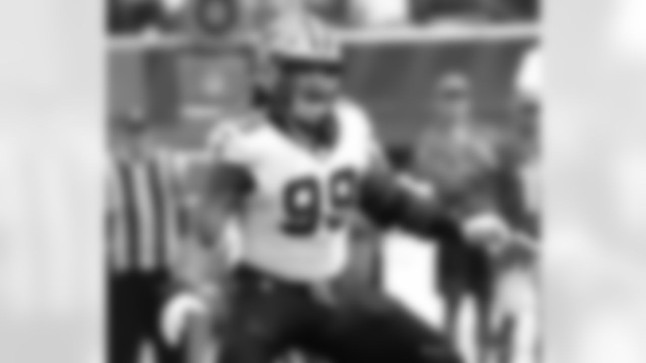 Check out the game action photos from the New Orleans Saints game against the Los Angeles Rams for Week 9 of the 2025 NFL season on Nov. 2, 2025 at SoFi Stadium.