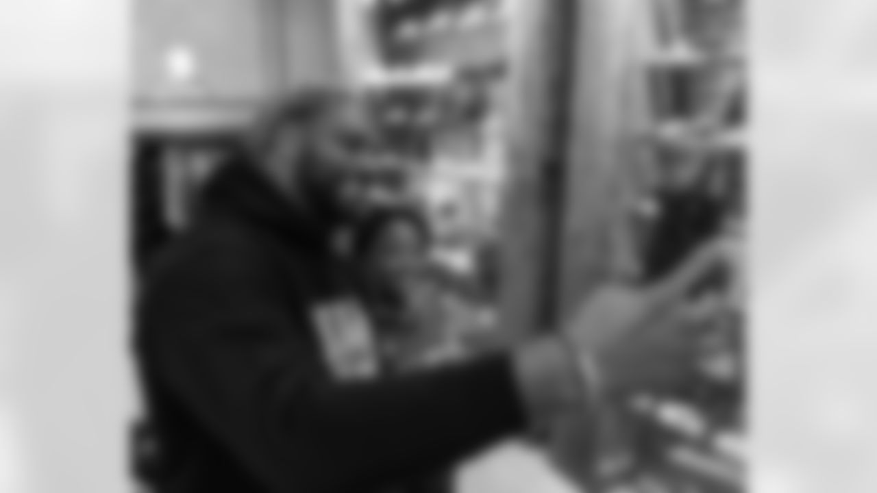 New Orleans Saints defensive end Cameron Jordan gifted dozens of local youth with a pair of sneakers of their choice at Sneaker Politics in the French Quarter on Monday, December 22, 2025.