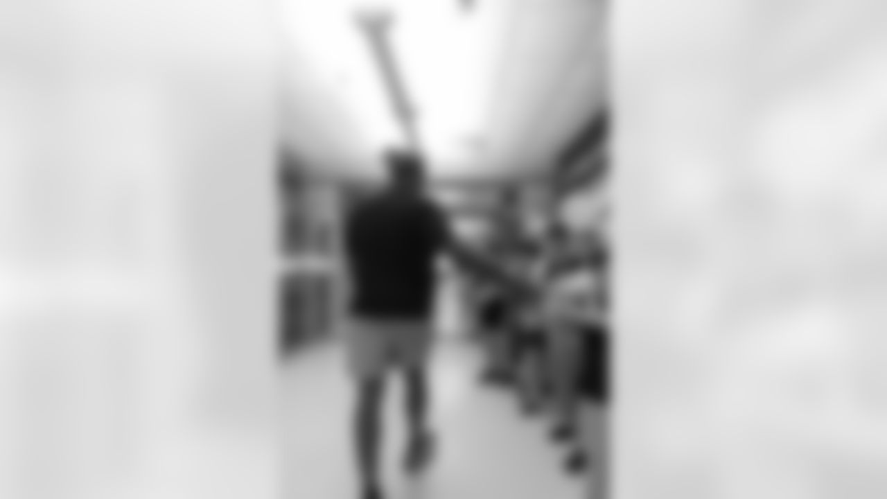 New Orleans Saints defensive end Cameron Jordan visited students and staff at Holy Cross School on Tuesday, Oct. 28, 2025.