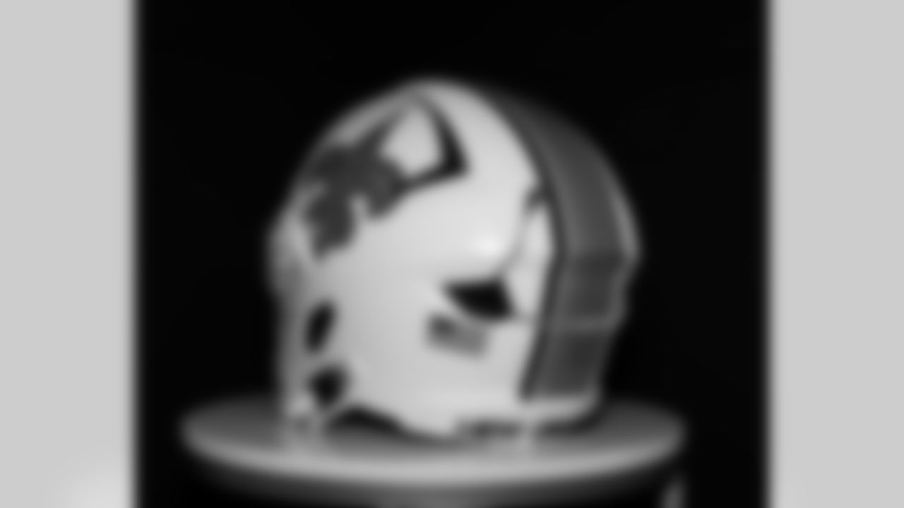 The New Orleans Saints unveiled a new white helmet that the team will wear for select games during the 2025 NFL season.