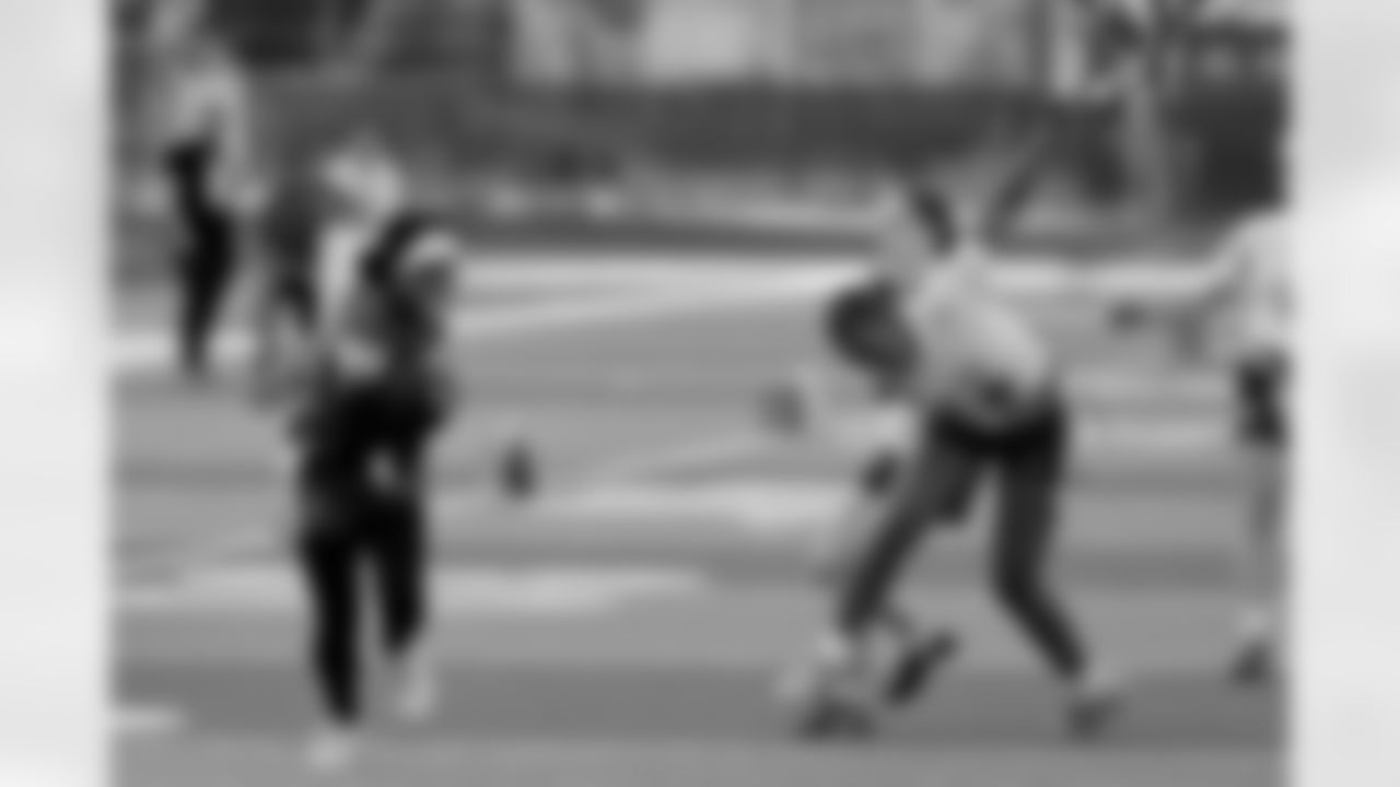 New Orleans Saints cornerback Rico Payton threw the coin toss to kickoff Day 1 of Week 4 games as Louisiana Flag Football teams competed during the 2025 Saints Girls High School Flag Football season on Monday, April 14, 2025.
