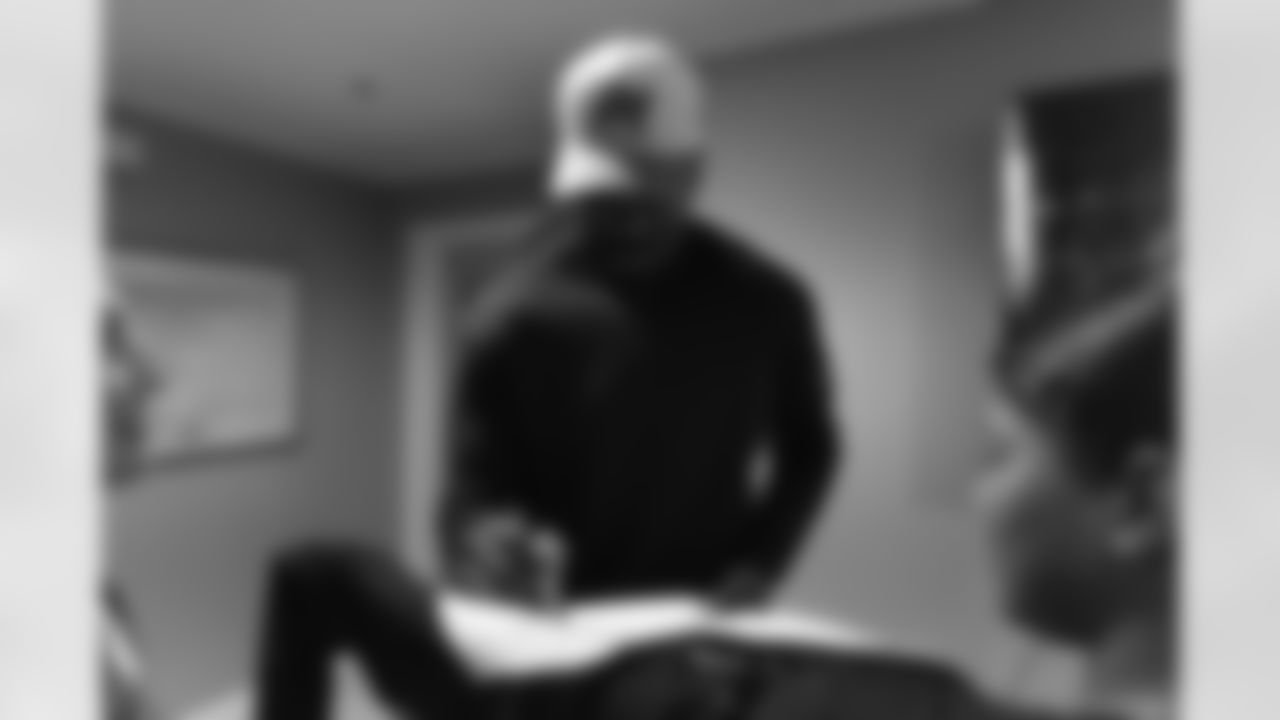 New Orleans Saints tight end Juwan Johnson, cornerback Alontae Taylor, and wide receiver Devaughn Vele attended the Louisiana Cat Hope Ignites Holiday Party on Tuesday, Dec. 16, 2025.