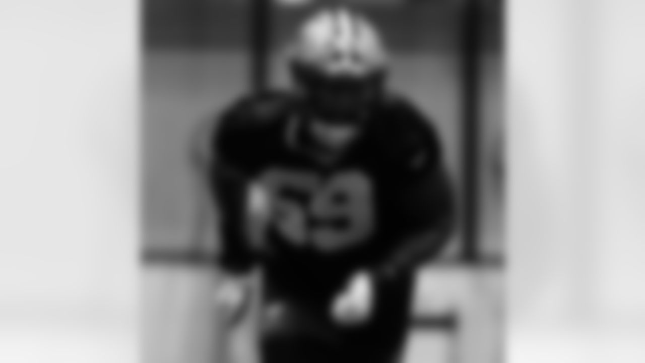 New Orleans Saints players attended 2025 Rookie Minicamp workouts at the Ochsner Sports Performance Center on May 10, 2025.