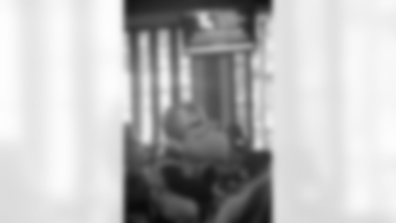 The New Orleans Saints hosted a watch party presented by Sire Spirits for their game against the Carolina Panthers on Nov. 9, 2025 at The Channel in New Orleans, Louisiana. Sir Saint and members of the Saints Cheer Krewe were in attendance and interacting with fans during the event.