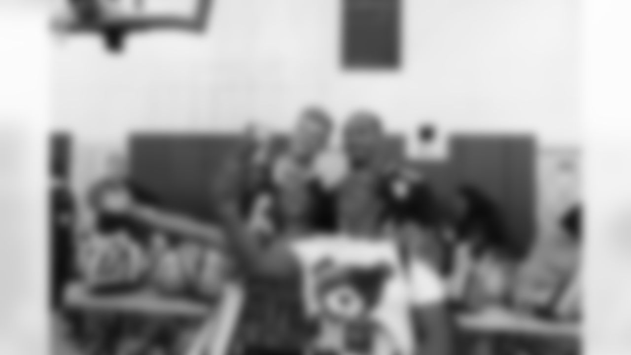 New Orleans Saints players hosted their annual Thanksgiving turkey giveaway at Dryades YMCA on Tuesday, Nov. 18, 2025. The players purchased turkeys and fixings from Rouses Markets to feed families in need, while giving them the opportunity to meet some of their favorite players during the annual holiday event.