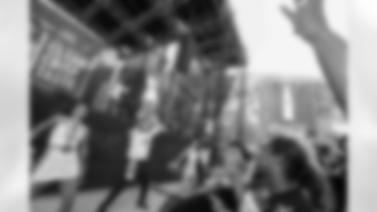 New Orleans Saints fans enjoyed the Week 12 entertainment in Champions Square ahead of the game against the Atlanta Falcons during the 2025 NFL season on Nov. 23, 2025.