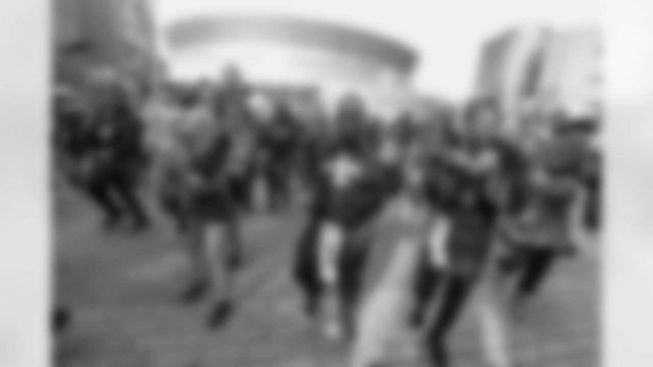 New Orleans Saints fans enjoyed the Week 16 entertainment in Champions Square ahead of the game against the New York Jets during the 2025 NFL season on Dec. 21, 2025.