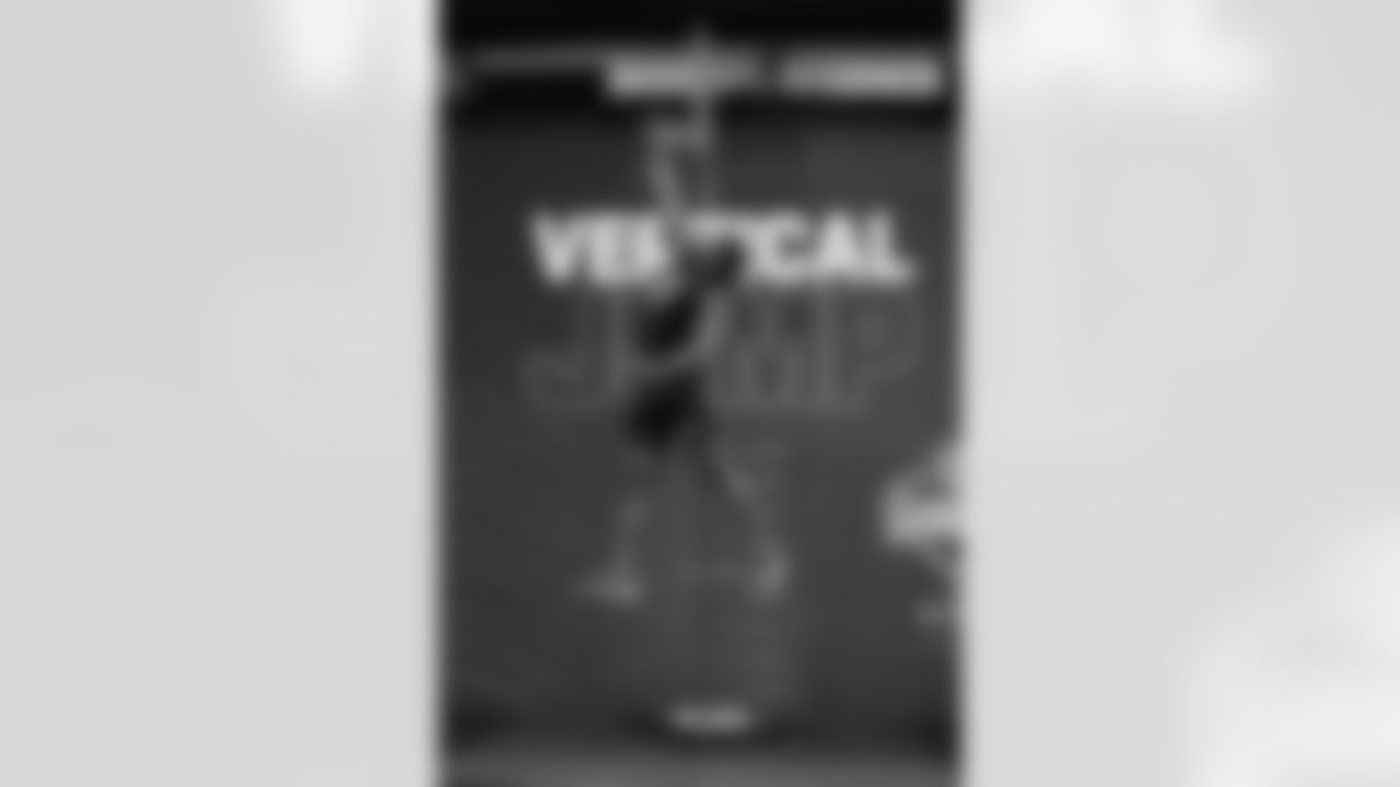 Notre Dame running back Jadarian Price (15) participates in a drill during the 2026 NFL Scouting Combine on Saturday, February 28, 2026 in Indianapolis, Indiana.