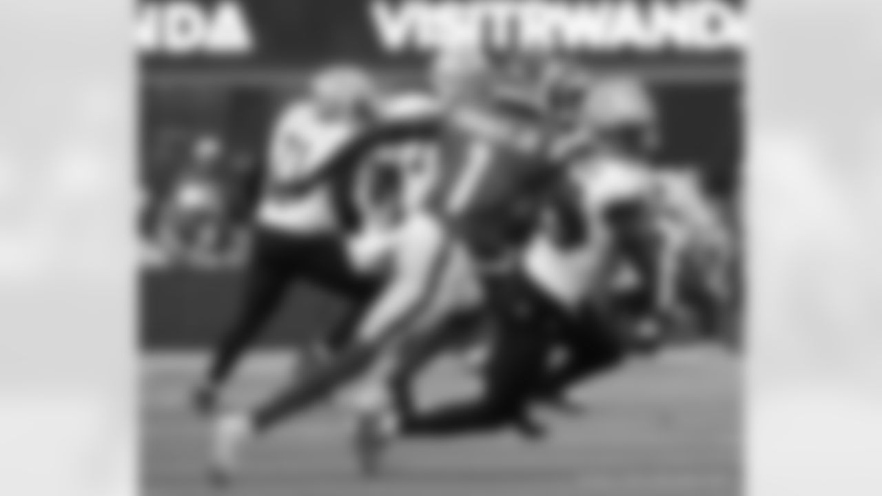 Check out the game action photos from the New Orleans Saints game against the Los Angeles Rams for Week 9 of the 2025 NFL season on Nov. 2, 2025 at SoFi Stadium.