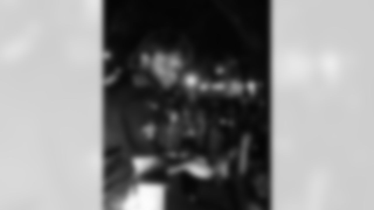 New Orleans Saints quarterback Tyler Shough served as grand marshal for the Krewe of Pygmalion with center Erik McCoy, guard Nick Saldiveri, tight end Foster Moreau, tight end Moliki Matavao, and center Will Clapp riding down the Uptown route during the 2026 Mardi Gras season on Saturday, February 7, 2026.