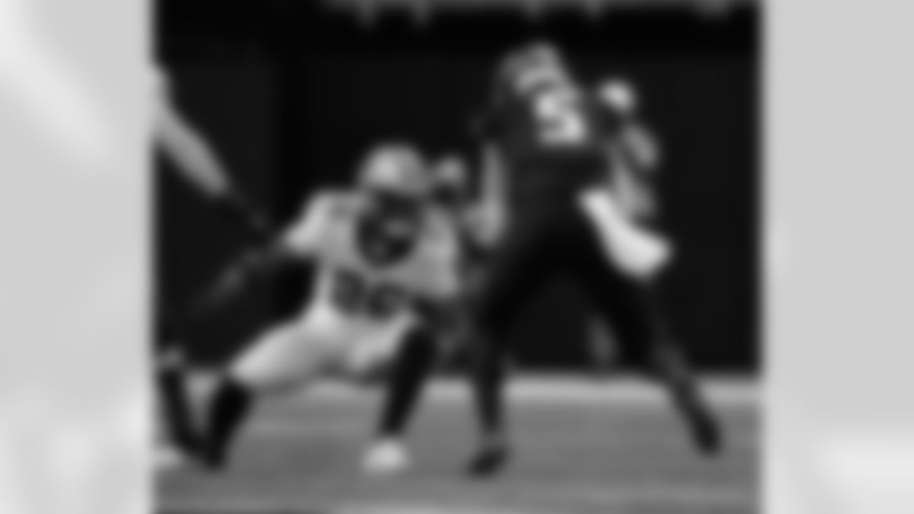 Check out the game action photos from the New Orleans Saints game against the Atlanta Falcons for Week 18 of the 2025 NFL season on Jan. 4, 2026 at Mercedes-Benz Stadium.