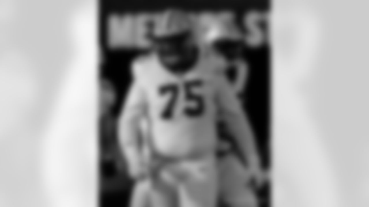 T Taliese Fuaga (75) in action during the New Orleans Saints game against the New York Giants for Week 14 of the 2024 NFL Season on Dec. 8, 2024 at MetLife Stadium.