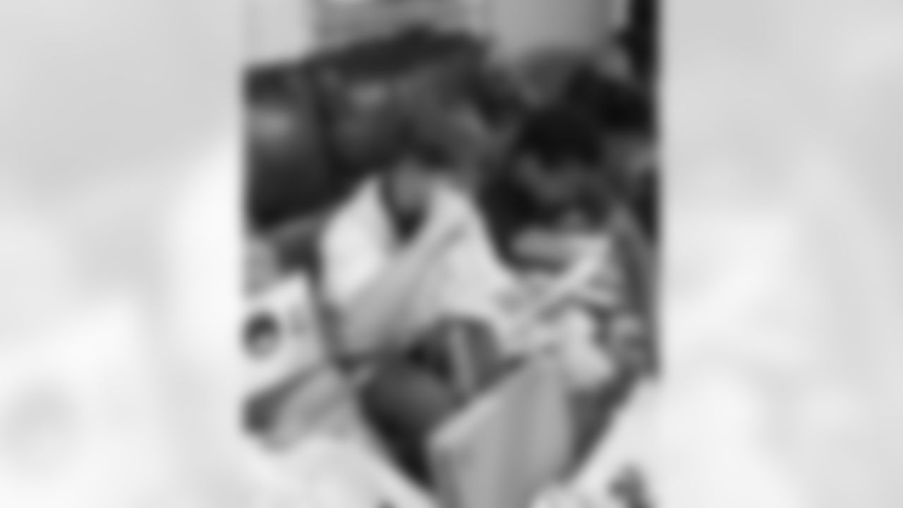 New Orleans Saints tight end Juwan Johnson, cornerback Alontae Taylor, and wide receiver Devaughn Vele attended the Louisiana Cat Hope Ignites Holiday Party on Tuesday, Dec. 16, 2025.