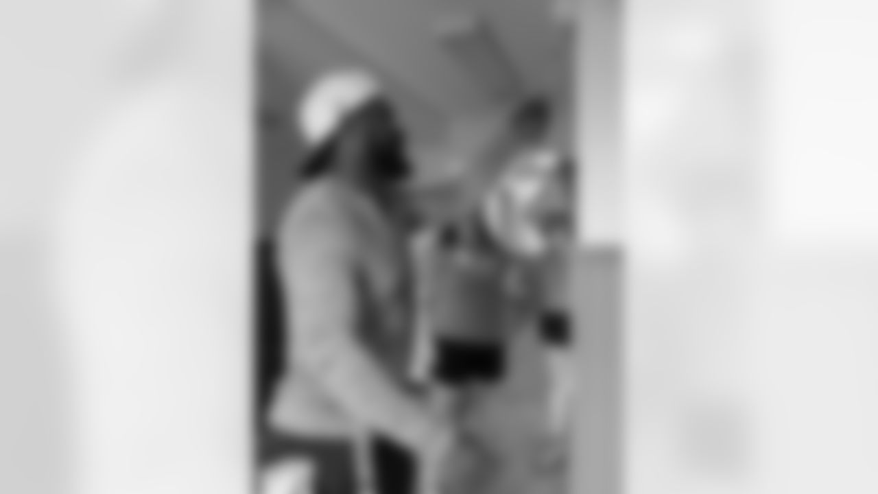 New Orleans Saints players, coaches, and staff teamed up with Rebuilding Together New Orleans and The 18th Ward to help refurbish Trinity Community Center in the Hollygrove neighborhood in New Orleans on Tuesday, June 3, 2025.