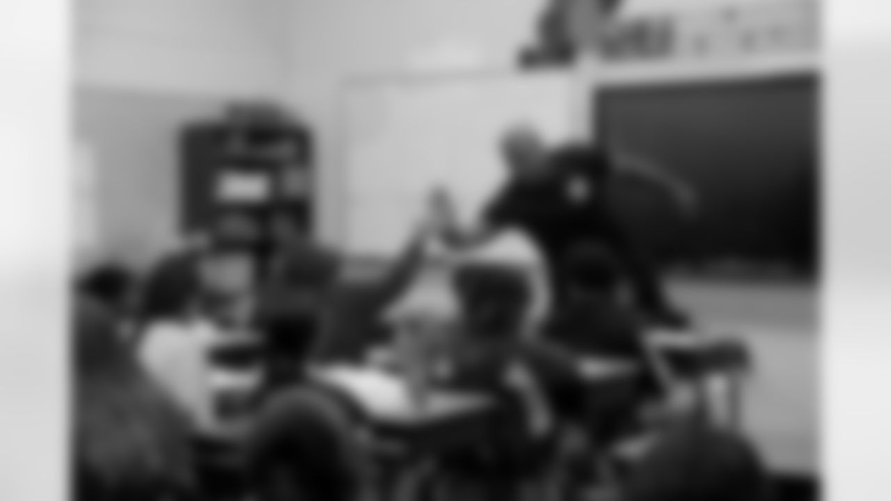 New Orleans Saints defensive end Cam Jordan visited students and staff at J.C. Ellis Elementary School on Tuesday, Dec. 2, 2025.