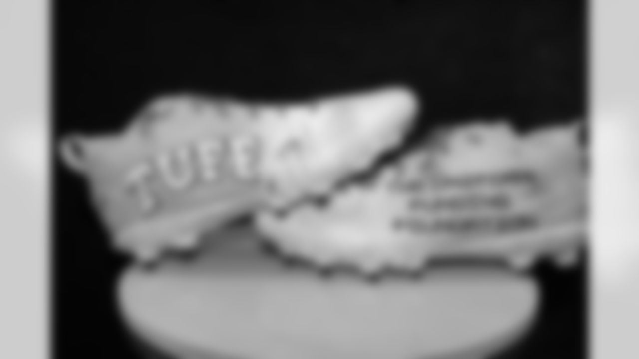 Get a preview as New Orleans Saints owner Gayle Benson, players and coaches honor their personal causes and foundations for the 2025 NFL My Cause My Cleats initiative during their Week 12 game against the Atlanta Falcons.
Pete Werner: The Uniform Funding Foundation | Artist: Mariah Starkey