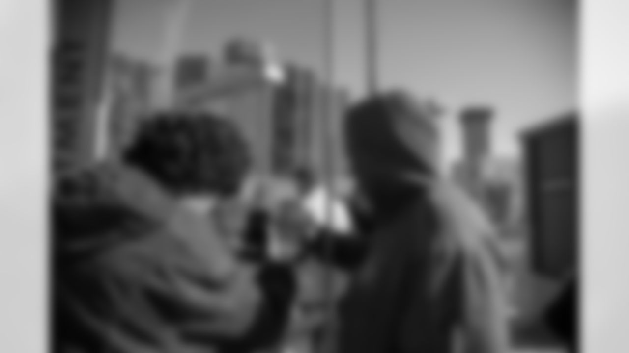 New Orleans Saints Owner Gayle Benson and recent Saints Hall of Fame inductee Tracy Porter greeted season ticket holders as their names were added to the 50th Season Ticket Holder monument prior to the Saints game on Sunday, Dec. 14, 2025.