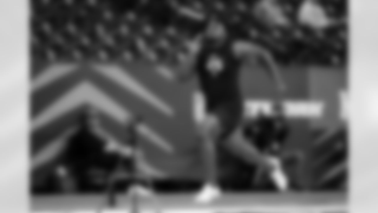 Southeastern Louisiana defensive lineman Kaleb Proctor (25) runs the 40-yard dash during the 2026 NFL Scouting Combine on Thursday, February 26, 2026 in Indianapolis, Indiana.