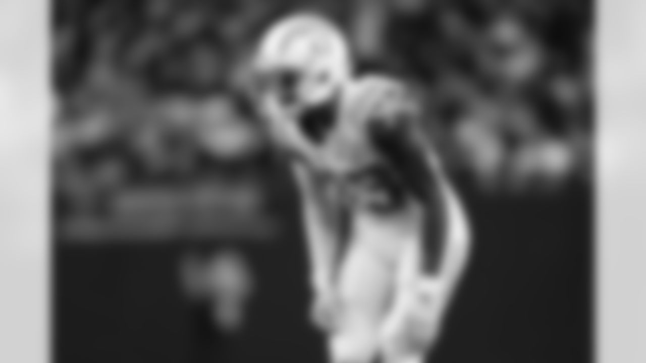Los Angeles Chargers cornerback Michael Davis (43) defends in coverage during an NFL football game against the Las Vegas Raiders, Thursday, Dec. 14, 2023, in Las Vegas. The Raiders defeated the Chargers 63-21.