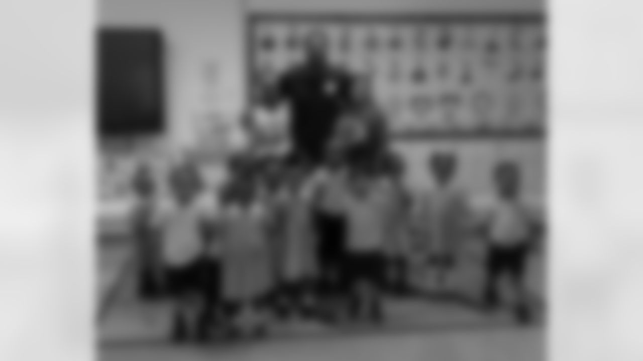 New Orleans Saints defensive end Cameron Jordan visited students at St. Stephen Catholic School on Monday, Sept. 16, 2024.