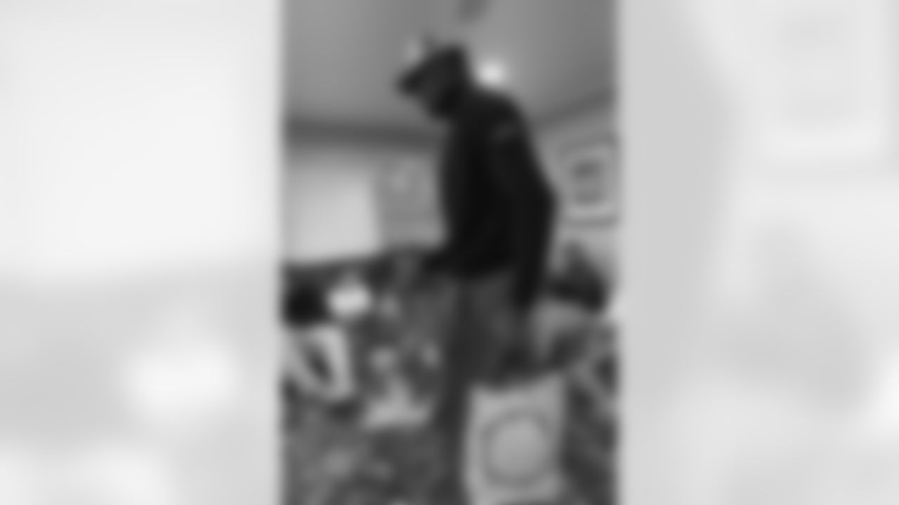 New Orleans Saints tight end Juwan Johnson, cornerback Alontae Taylor, and wide receiver Devaughn Vele attended the Louisiana Cat Hope Ignites Holiday Party on Tuesday, Dec. 16, 2025.