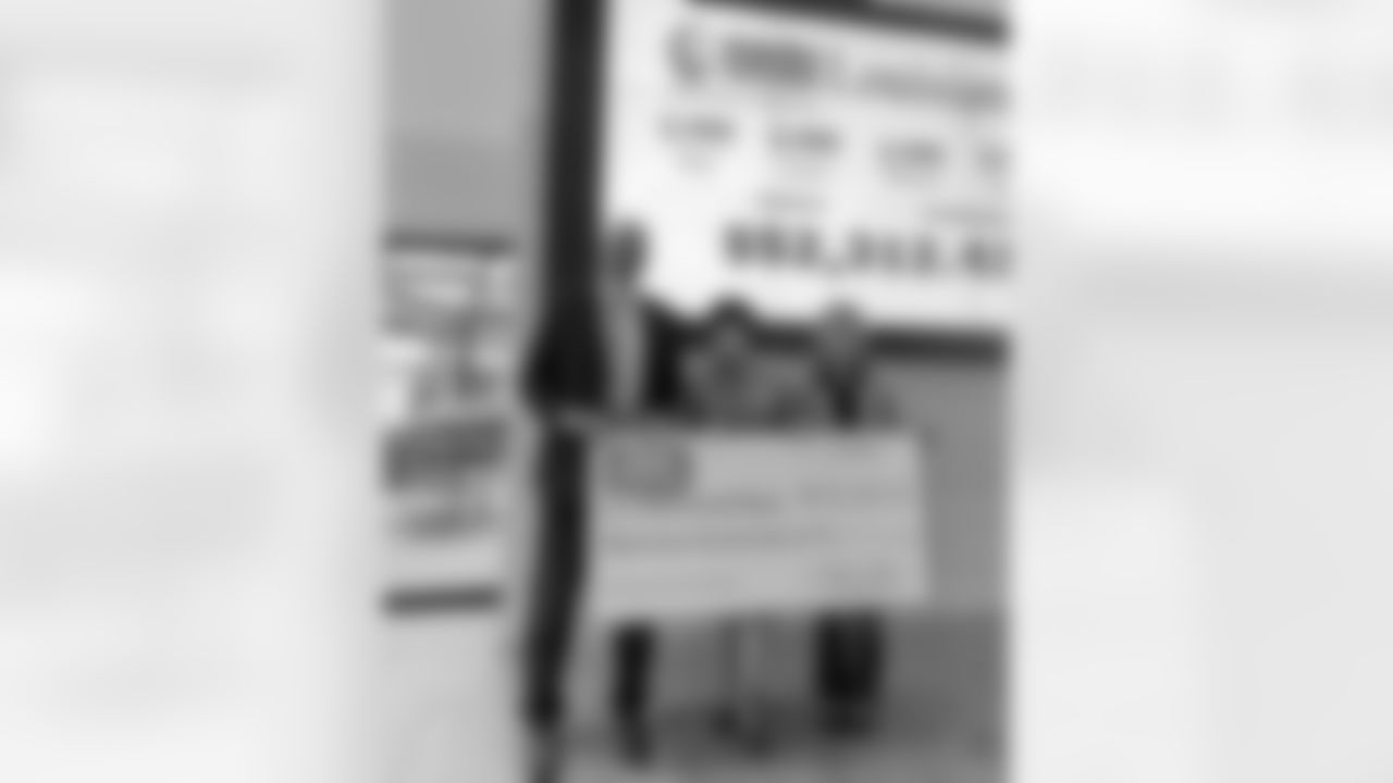 New Orleans Saints owner Gayle Benson presented several Louisiana charitable organizations with their portion of the team's 50/50 raffle sales during the 2025 NFL season at the Ochsner Sports Performance Center on Friday, Jan. 23, 2026.