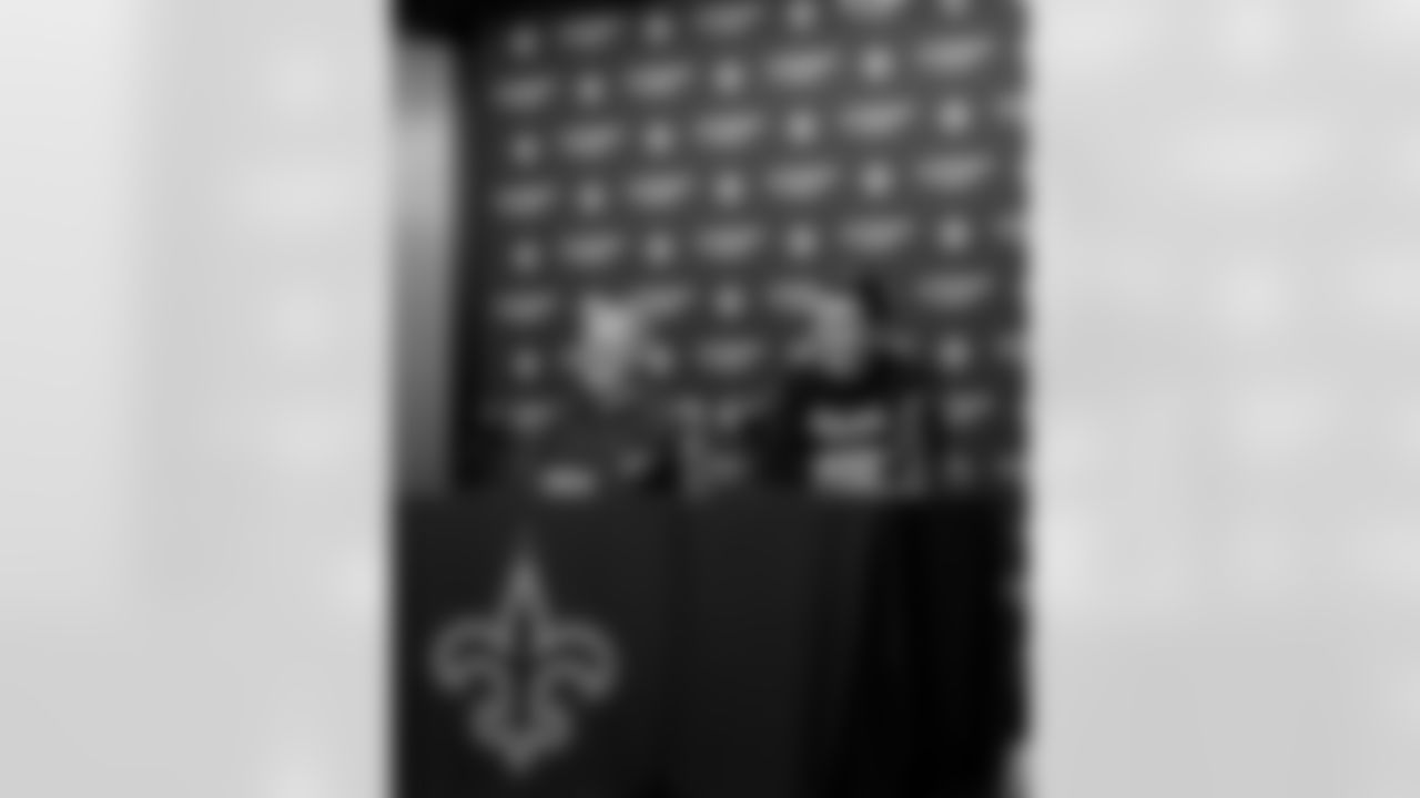 New Orleans Saints Executive Vice President/General Manager Mickey Loomis and head coach Kellen Moore speak with the media following the Saints 2025 NFL season on Jan. 7, 2026.