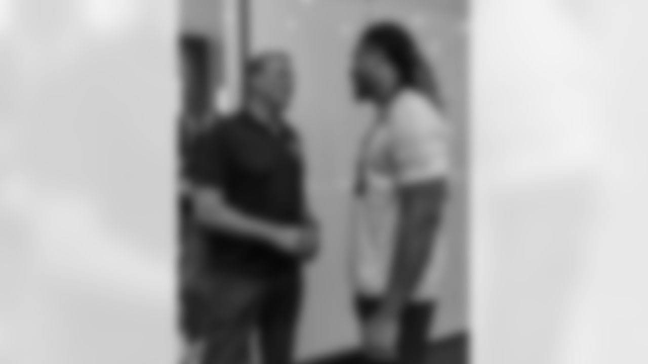 New Orleans Saints head coach Kellen Moore and Saints players welcomed the Paris Musketeers to the Ochsner Sports Performance Center on Saturday, November 22, 2025.