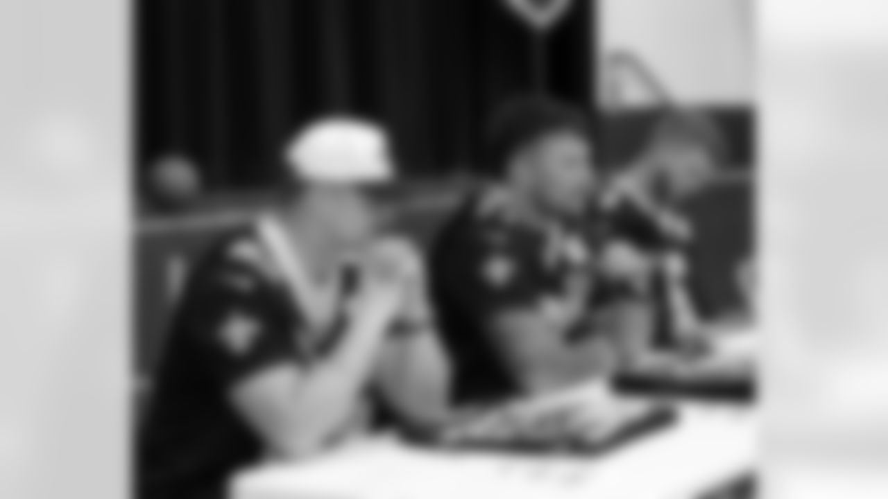 New Orleans Saints players Tyler Shough, Dillon Radunz, Treyton Welch, Will Clapp, and Erik McCoy visited St. Pius Elementary, spending the afternoon answering student questions and signing autographs on Tuesday, Nov. 18, 2025.