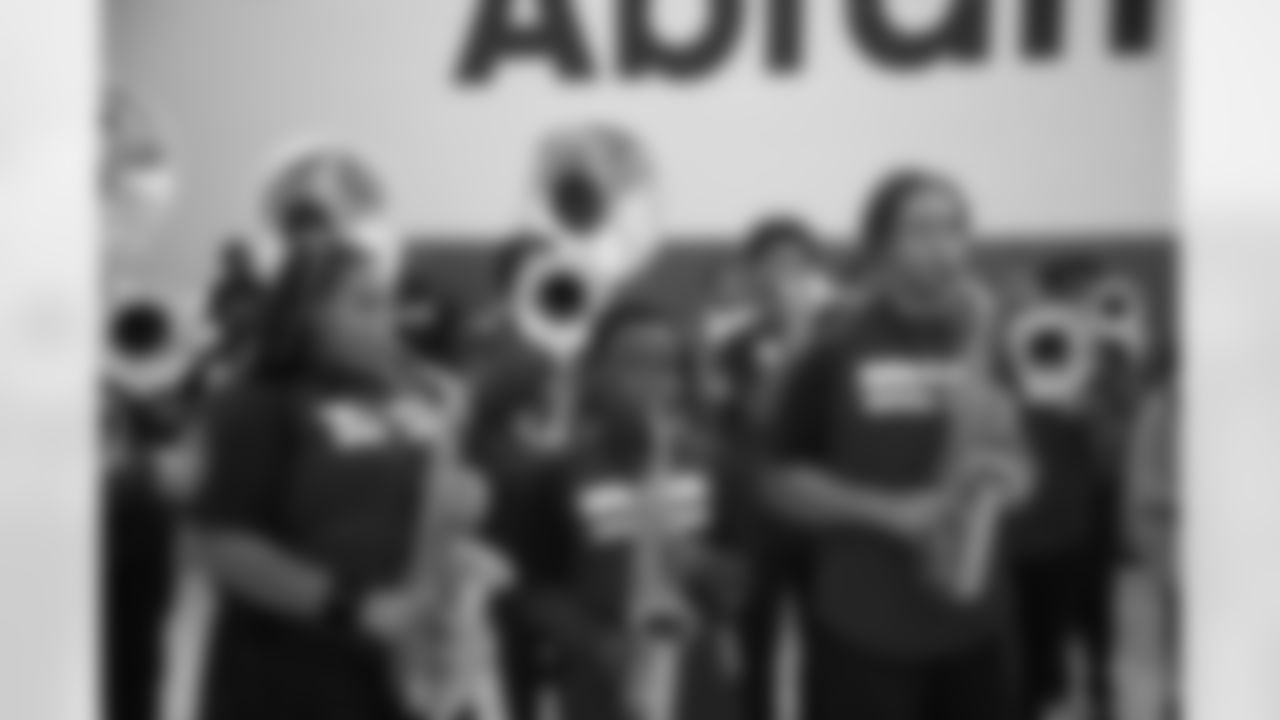 The New Orleans Saints and Venture Global hosted a football celebration at Abramson Sci Academy on Thursday, October 16, 2025 to get the team excited for their big game.