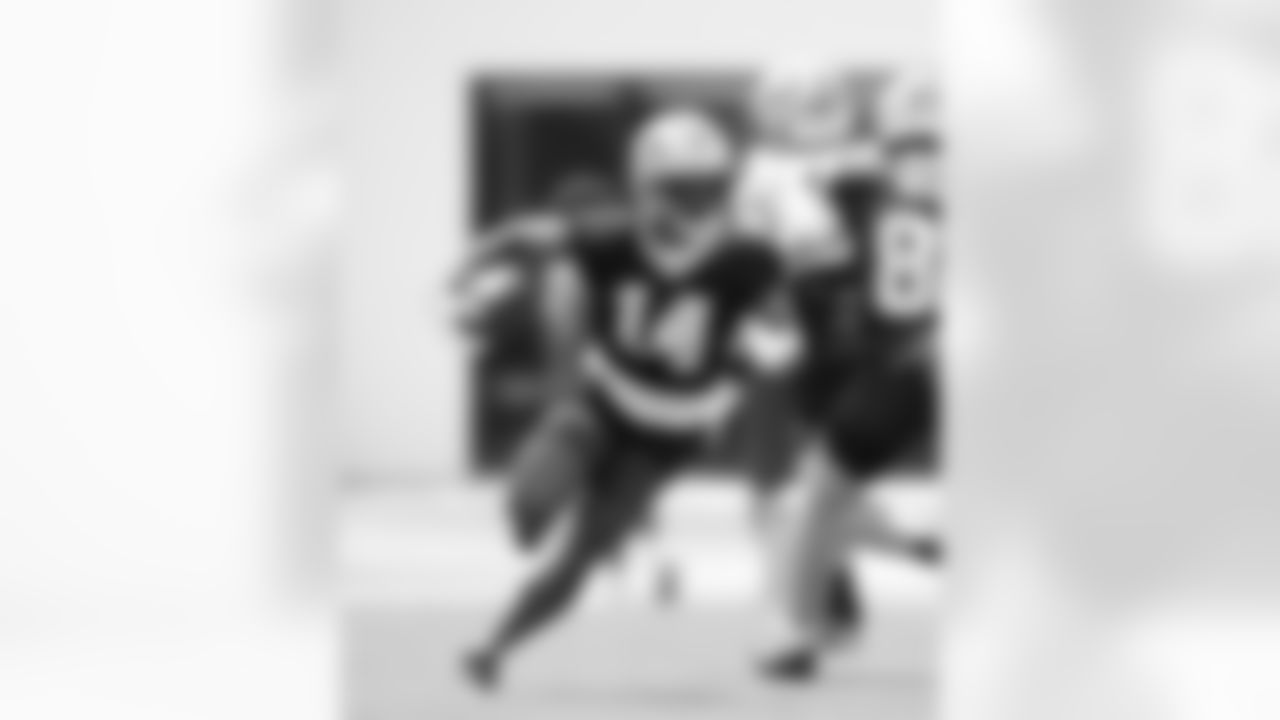 New Orleans Saints players participate in Day 2 of 2025 Saints Minicamp at the Ochsner Sports Performance Center on Wednesday, June 11, 2025.