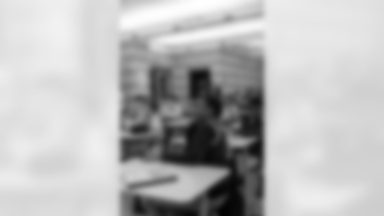 New Orleans Saints defensive end Cameron Jordan visited students and staff at Holy Cross School on Tuesday, Oct. 28, 2025.