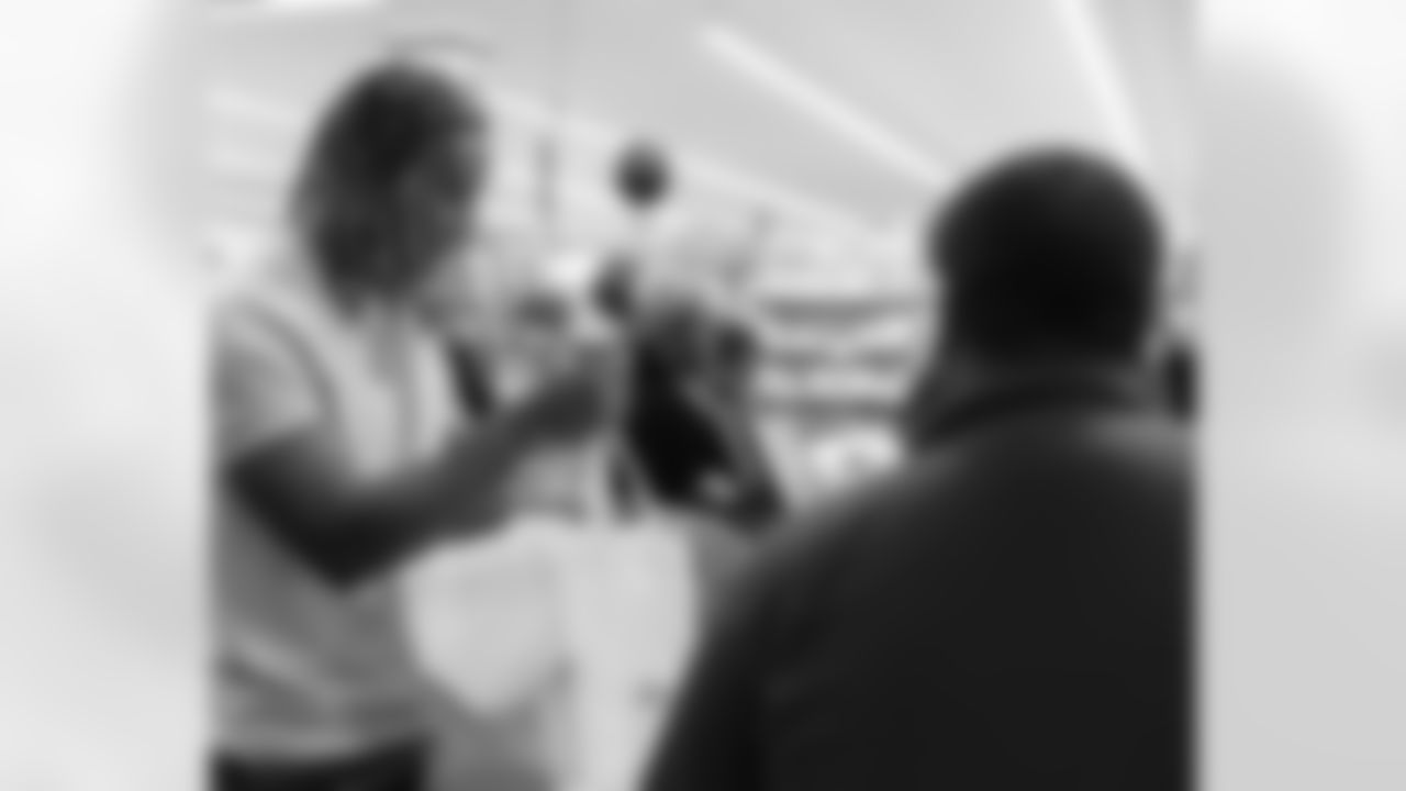 New Orleans Saints safety Justin Reid hosted his annual "Justin's Thanksgiving Grocery Grab" shopping spree for local shoppers on Nov. 24, 2025. Saints safety Terrell Burgess assisted their teammate during the event.