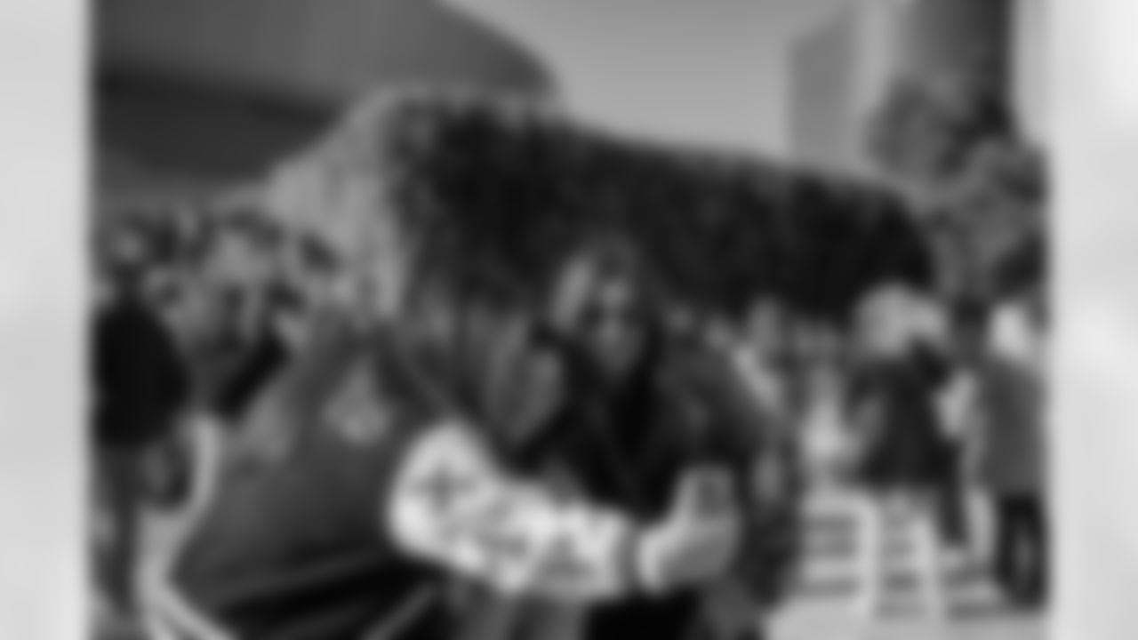 New Orleans Saints fans enjoyed the Week 15 entertainment in Champions Square ahead of the game against the Carolina Panthers during the 2025 NFL season on Dec. 14, 2025.