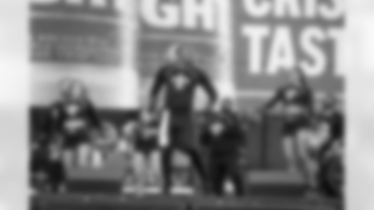 New Orleans Saints fans enjoyed the Week 16 entertainment in Champions Square ahead of the game against the New York Jets during the 2025 NFL season on Dec. 21, 2025.