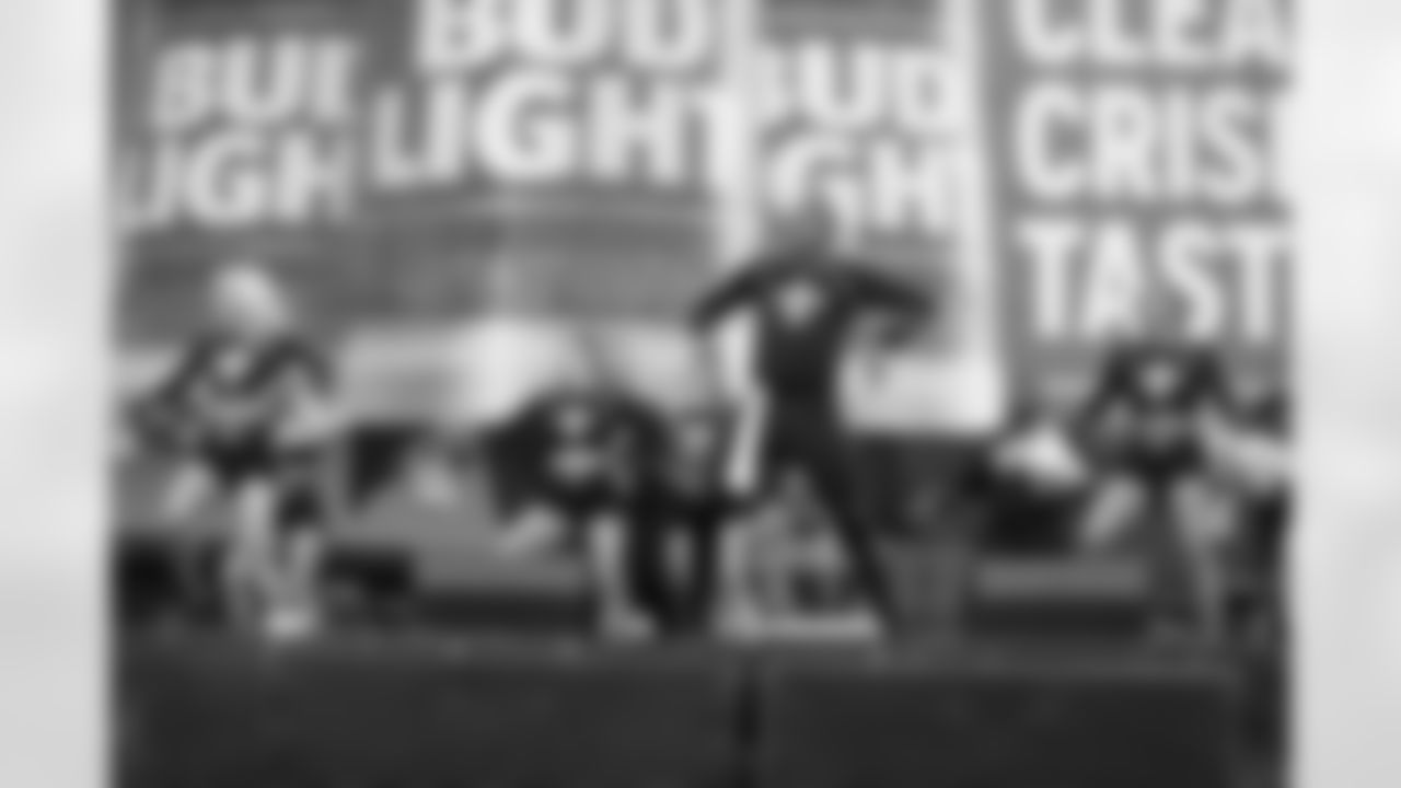 New Orleans Saints fans enjoyed the Week 16 entertainment in Champions Square ahead of the game against the New York Jets during the 2025 NFL season on Dec. 21, 2025.